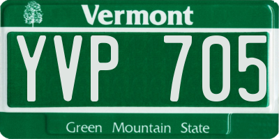 VT license plate YVP705
