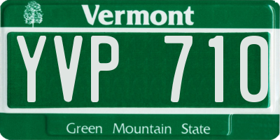 VT license plate YVP710