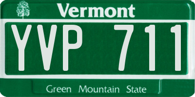 VT license plate YVP711