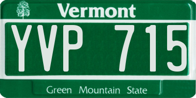 VT license plate YVP715
