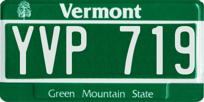 VT license plate YVP719