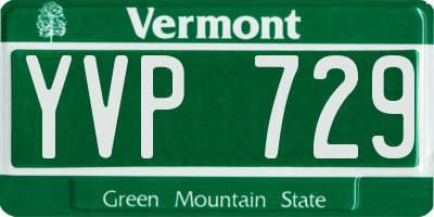 VT license plate YVP729