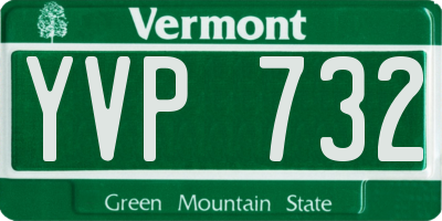 VT license plate YVP732