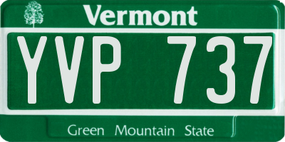 VT license plate YVP737
