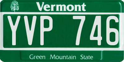 VT license plate YVP746
