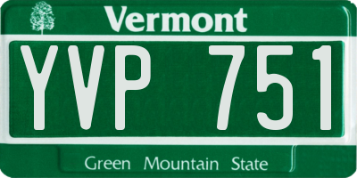 VT license plate YVP751