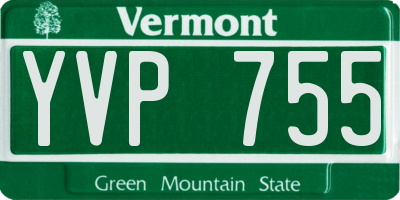 VT license plate YVP755