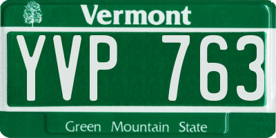VT license plate YVP763