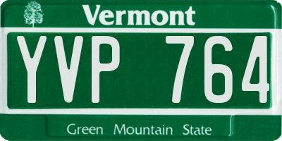 VT license plate YVP764