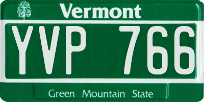 VT license plate YVP766