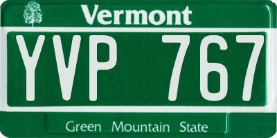 VT license plate YVP767