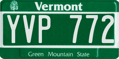 VT license plate YVP772