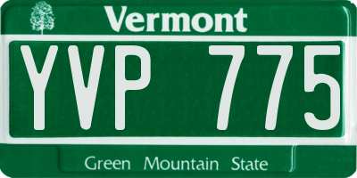 VT license plate YVP775
