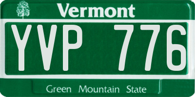 VT license plate YVP776