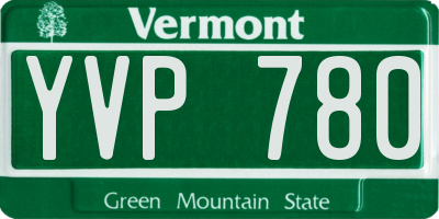 VT license plate YVP780