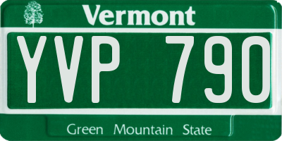 VT license plate YVP790