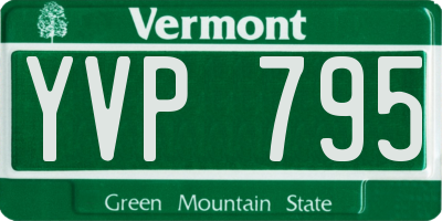 VT license plate YVP795
