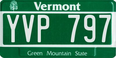 VT license plate YVP797