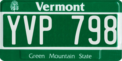 VT license plate YVP798