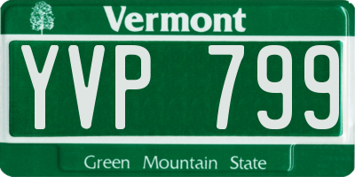 VT license plate YVP799