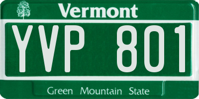 VT license plate YVP801