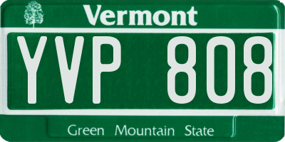 VT license plate YVP808