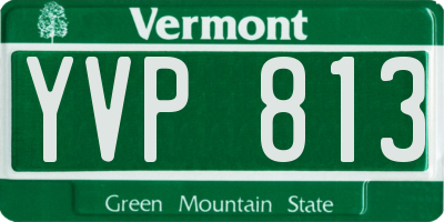 VT license plate YVP813
