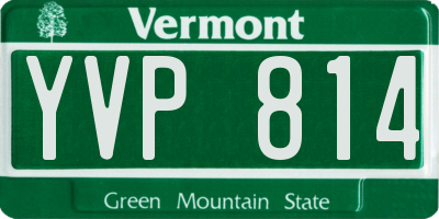 VT license plate YVP814