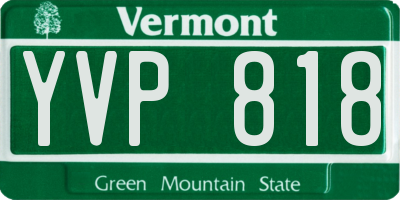 VT license plate YVP818