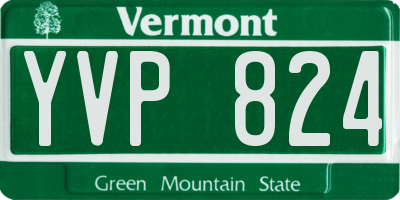 VT license plate YVP824