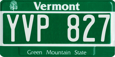 VT license plate YVP827