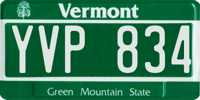 VT license plate YVP834