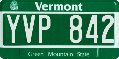 VT license plate YVP842