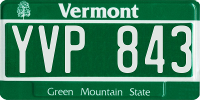 VT license plate YVP843