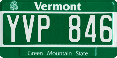 VT license plate YVP846