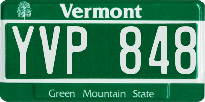 VT license plate YVP848