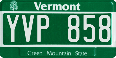 VT license plate YVP858