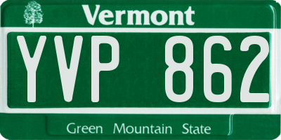 VT license plate YVP862