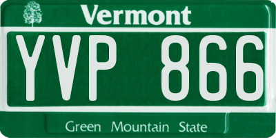 VT license plate YVP866
