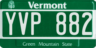 VT license plate YVP882