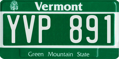 VT license plate YVP891