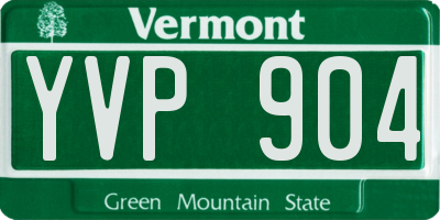 VT license plate YVP904