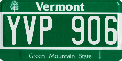 VT license plate YVP906