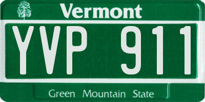 VT license plate YVP911