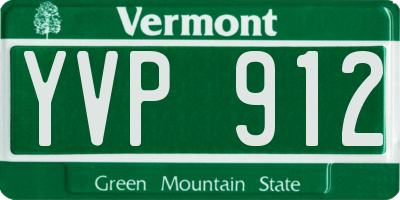 VT license plate YVP912