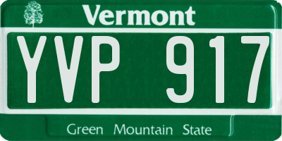 VT license plate YVP917