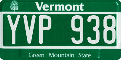 VT license plate YVP938