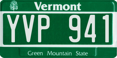 VT license plate YVP941