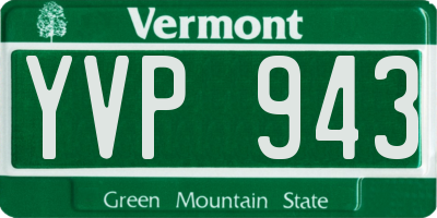 VT license plate YVP943