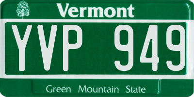 VT license plate YVP949